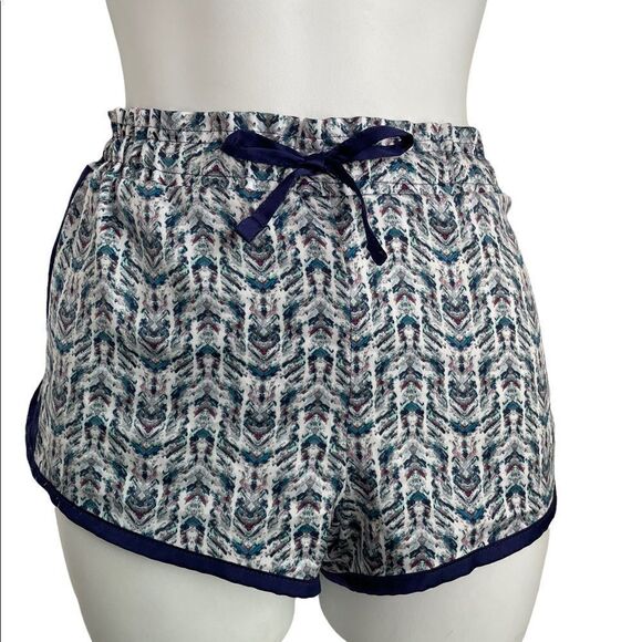 Victoria Secrets Geometric Tribal Striped Pajama Shorts Blue S/P - Picture 6 of 8